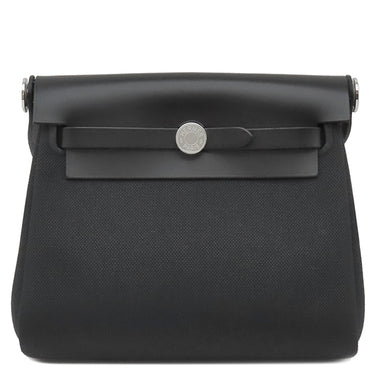 エルメス HERMES エールバッグジップ ミニ ルトゥルネ ブラック キャンバス トワルミリタリー ヴァッシュハンター ショルダーバッグ シルバー金具 黒 2026年製