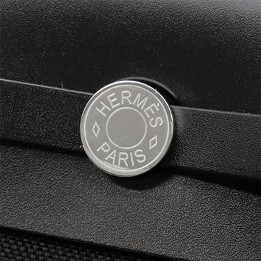 エルメス HERMES エールバッグジップ ミニ ルトゥルネ ブラック キャンバス トワルミリタリー ヴァッシュハンター ショルダーバッグ シルバー金具 黒 2026年製