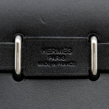 エルメス HERMES エールバッグジップ ミニ ルトゥルネ ブラック キャンバス トワルミリタリー ヴァッシュハンター ショルダーバッグ シルバー金具 黒 2026年製