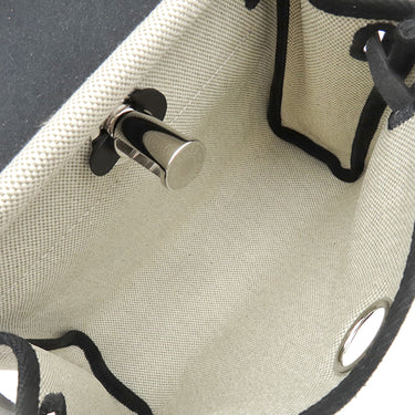 エルメス HERMES エールバッグジップ ミニ ルトゥルネ エクリュ×ブラック トワルアッシュ ヴァッシュハンター ショルダーバッグ シルバー金具 未使用 2025年製