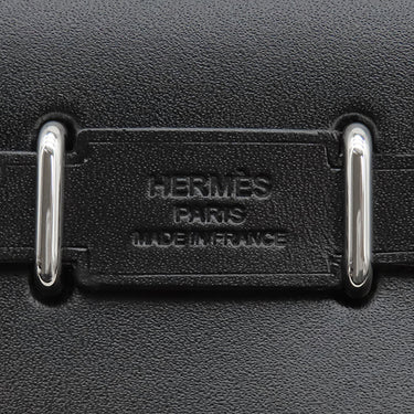 エルメス HERMES エールバッグジップ ミニ ルトゥルネ エクリュ×ブラック トワルアッシュ ヴァッシュハンター ショルダーバッグ シルバー金具 未使用 2025年製