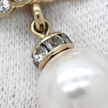 シャネル CHANEL ココマーク スイングピアス ABF358 ホワイト×ゴールド ラインストーン メタル フェイクパール ピアス ハート スター 星