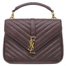 サンローラン SAINT LAURENT カレッジ 428056 ボルドー レザー 2WAYバッグ ゴールド金具 YSL カサンドラ ハンドバッグ ショルダー キルティング