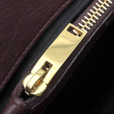 サンローラン SAINT LAURENT カレッジ 428056 ボルドー レザー 2WAYバッグ ゴールド金具 YSL カサンドラ ハンドバッグ ショルダー キルティング