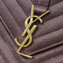サンローラン SAINT LAURENT カレッジ 428056 ボルドー レザー 2WAYバッグ ゴールド金具 YSL カサンドラ ハンドバッグ ショルダー キルティング