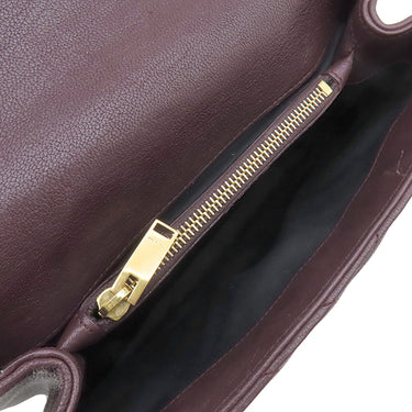 サンローラン SAINT LAURENT カレッジ 428056 ボルドー レザー 2WAYバッグ ゴールド金具 YSL カサンドラ ハンドバッグ ショルダー キルティング
