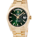 腕時計 ロレックス ROLEX デイデイト 36 118238 K番 自動巻き メンズ メーカーOH済 K番 K18YG無垢 グリーン バー プレジデントブレス