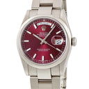 腕時計 ロレックス ROLEX デイデイト 36 118209 P番 自動巻き メンズ メーカーOH済 P番 K18WG無垢 チェリー バー オイスターブレス