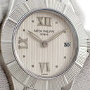 腕時計 パテックフィリップ PATEK PHILIPPE ネプチューン 4880/1A-011 クオーツ レディース メーカーOH済 ホワイト ローマン ドット デイト