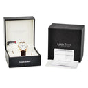 腕時計 ルイ・エラール LOUIS ERARD エクセレンス オートマティック 68233PR01.BRC03 自動巻き メンズ 新品同様 青針 デイト ローマン