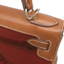 エルメス HERMES ケリー28 アマゾン 内縫い ルージュアッシュ×フォーブ ヴォーバレニア トワルクーベル 2WAYバッグ シルバー金具 ショルダー 馬 ウマ