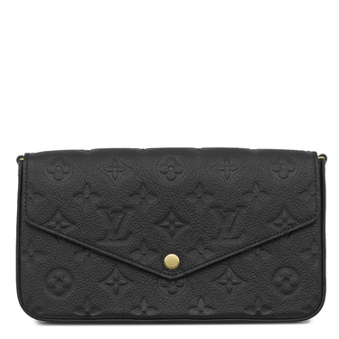 ルイヴィトン LOUIS VUITTON ポシェット フェリシー M82477 ブラック モノグラムアンプラント チェーンウォレット ゴールド金具