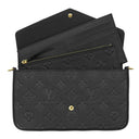 ルイヴィトン LOUIS VUITTON ポシェット フェリシー M82477 ブラック モノグラムアンプラント チェーンウォレット ゴールド金具