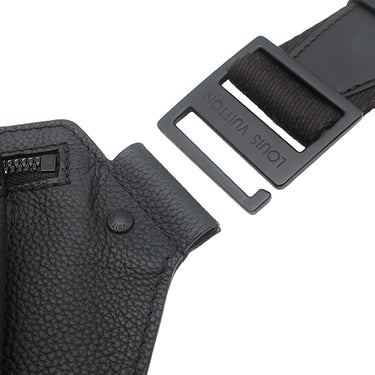 ルイヴィトン LOUIS VUITTON テイクオフ スリング M57081 ブラック グレインレザー ボディバッグ ブラック金具 黒 ウエストバック