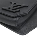 ルイヴィトン LOUIS VUITTON テイクオフ スリング M57081 ブラック グレインレザー ボディバッグ ブラック金具 黒 ウエストバック