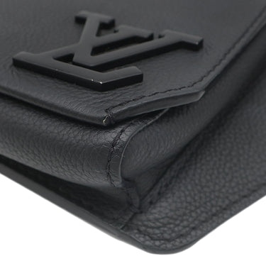 ルイヴィトン LOUIS VUITTON テイクオフ スリング M57081 ブラック グレインレザー ボディバッグ ブラック金具 黒 ウエストバック
