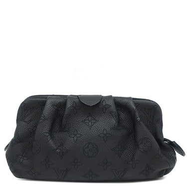 ルイヴィトン LOUIS VUITTON スカラ ミニ M80093 モノグラムマヒナ モノグラムマヒナ 2WAYバッグ シルバー金具 ショルダー クラッチ 黒