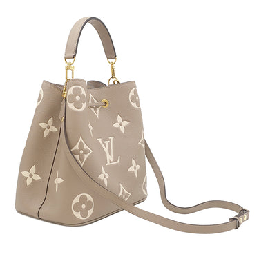 ルイヴィトン LOUIS VUITTON ネオノエ MM M45555 トゥルトレールクレーム モノグラムアンプラント バイカラーモノグラムアンプラントレザー 2WAYバッグ ゴールド金具 バイカラー