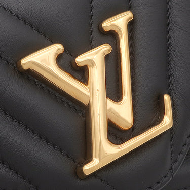 ルイヴィトン LOUIS VUITTON ニューウェーブ ミュルティ ポシェット M56461 ブラック カーフ 2WAYバッグ ゴールド金具 黒 LVロゴ チェーンショルダー