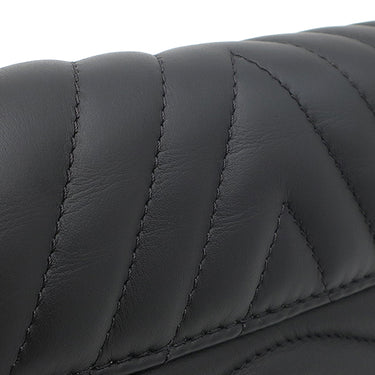 ルイヴィトン LOUIS VUITTON ニューウェーブ ミュルティ ポシェット M56461 ブラック カーフ 2WAYバッグ ゴールド金具 黒 LVロゴ チェーンショルダー