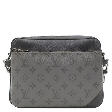 ルイヴィトン LOUIS VUITTON トリオ メッセンジャー M69443 モノグラムエクリプス モノグラムエクリプス モノグラムエクリプスリバースキャンバス ショルダーバッグ シルバー金具 黒 グレー