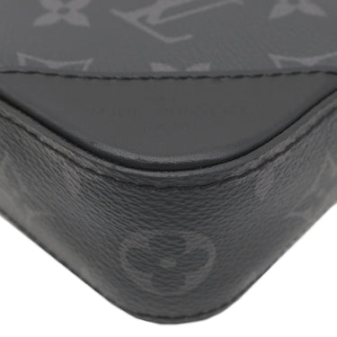 ルイヴィトン LOUIS VUITTON トリオ メッセンジャー M69443 モノグラムエクリプス モノグラムエクリプス モノグラムエクリプスリバースキャンバス ショルダーバッグ シルバー金具 黒 グレー