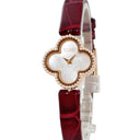 腕時計 ヴァンクリーフアーペル Van Cleef & Arpels スウィート アルハンブラ VCARO8SF00 クオーツ レディース K18RG無垢 ホワイト シェル