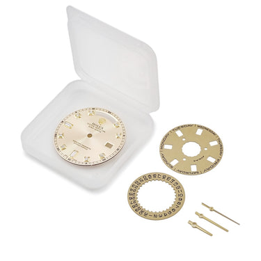 ロレックス ROLEX 純正 デイデイト 118238A用 ダイアル シャンパンゴールド ステンレススチール 純正ダイヤモンド 腕時計パーツ バゲットカット ダイヤ 文字盤 3針 シャンパンゴールド カレンダー