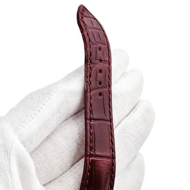 ロレックス ROLEX 純正 クロコバンド ワインレッド クロコダイル 腕時計パーツ ショート丈 替え レザー ベルト 予備 交換 スペア ストラップ 20ｍｍ ワインレッド 赤