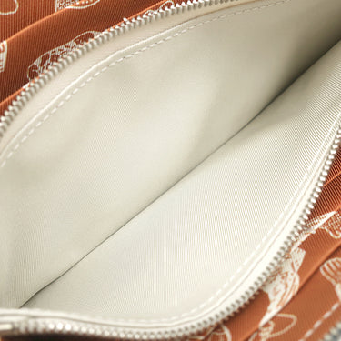 エルメス HERMES アザップロング シルクイン ニューブルージーン ヴォーエプソン 長財布 シルバー金具 水色 茶 ラウンドジップ