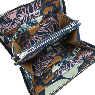 エルメス HERMES アザップ シルクイン コンパクト ブルードプリュス ヴォーエプソン コインケース シルバー金具 紺 ラウンドジップ