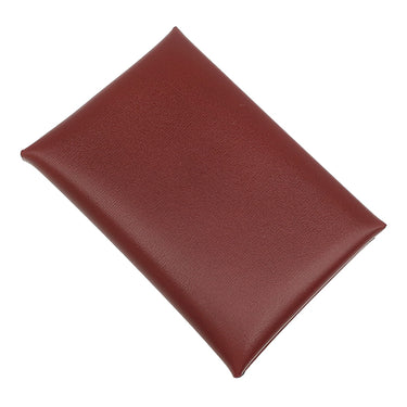 エルメス HERMES カルヴィ デュオ ルージュアッシュ エバーカーフ カードケース シルバー金具 フラグメントケース 2024年製