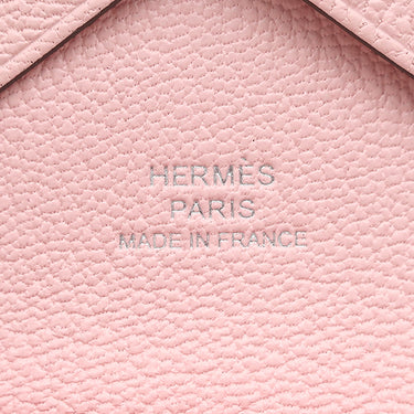 エルメス HERMES カルヴィ デュオ ローズサクラ エバーカラー カードケース シルバー金具 フラグメントケース 2024年製