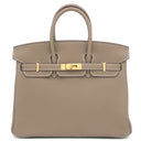 エルメス HERMES バーキン25 エトゥープ トゴ ハンドバッグ マットゴールド金具 グレージュ 2025年製