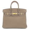 エルメス HERMES バーキン25 エトゥープ トゴ ハンドバッグ マットゴールド金具 グレージュ 2025年製