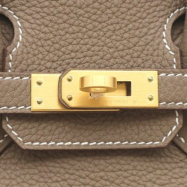エルメス HERMES バーキン25 エトゥープ トゴ ハンドバッグ マットゴールド金具 グレージュ 2025年製