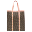 バーバリー BURBERRY TBモノグラム ブックトート ブラウン×ピンク PVC レザー トートバッグ ゴールド金具