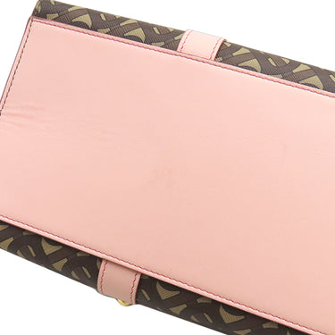 バーバリー BURBERRY TBモノグラム ブックトート ブラウン×ピンク PVC レザー トートバッグ ゴールド金具