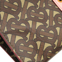 バーバリー BURBERRY TBモノグラム ブックトート ブラウン×ピンク PVC レザー トートバッグ ゴールド金具