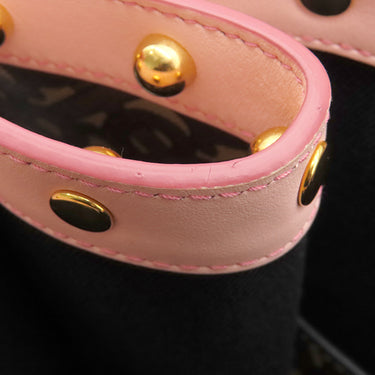バーバリー BURBERRY TBモノグラム ブックトート ブラウン×ピンク PVC レザー トートバッグ ゴールド金具