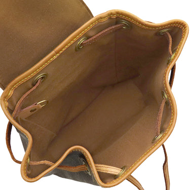 ルイヴィトン LOUIS VUITTON ミニ モンスリ M51137 モノグラム モノグラムキャンバス リュック・デイパック ゴールド金具 茶 バックパック