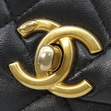 シャネル CHANEL マトラッセ チェーンショルダー ブラック レザー ショルダーバッグ ヴィンテージ金具 ココマーク パールハンドル