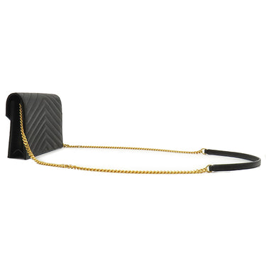 サンローラン SAINT LAURENT カサンドラ チェーンウォレット 742920 ブラック レザー チェーンウォレット ゴールド金具 ショルダー クラッチバッグ