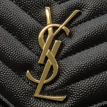 サンローラン SAINT LAURENT カサンドラ チェーンウォレット 742920 ブラック レザー チェーンウォレット ゴールド金具 ショルダー クラッチバッグ