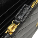 サンローラン SAINT LAURENT カサンドラ チェーンウォレット 742920 ブラック レザー チェーンウォレット ゴールド金具 ショルダー クラッチバッグ