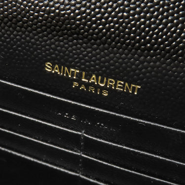 サンローラン SAINT LAURENT カサンドラ チェーンウォレット 742920 ブラック レザー チェーンウォレット ゴールド金具 ショルダー クラッチバッグ