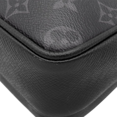 ルイヴィトン LOUIS VUITTON アウトドア メッセンジャー PM M30233 ブラック タイガ モノグラムエクリプス ショルダーバッグ シルバー金具 黒