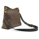 ルイヴィトン LOUIS VUITTON オデオン NM MM M45352 モノグラム×ノワール モノグラムキャンバス レザー ショルダーバッグ ゴールド金具 茶 黒 ショルダー
