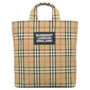 バーバリー BURBERRY ヴィンテージチェック トート 8017740 ベージュ×レッド キャンバス 2WAYバッグ チェック柄 ショルダー A4 大容量