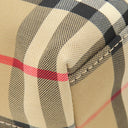バーバリー BURBERRY ヴィンテージチェック トート 8017740 ベージュ×レッド キャンバス 2WAYバッグ チェック柄 ショルダー A4 大容量